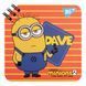 Блокнот YES 110х110 мм, 80 аркушів, подвійна cпіраль Minions (151753)