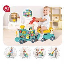 Игрушка Bibi-inn Ходунки-Паровоз 5 в 1 Многофункциональный с паром и звуковыми эффектами (6064)