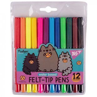 Фломастеры Yes 12 цветов "Pusheen friends" (650545)