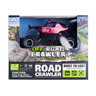 Автомобиль OFF-ROAD CRAWLER на р/у – CAR VS WILD (красный, аккум. 3,6V, метал. корпус, 1:20)