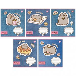 Тетрадь ученическая А5/12 кос. Да, Pusheen. Snack time.