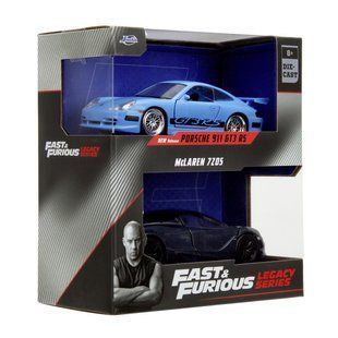 Набір машинок металевих Jada Форсаж Порше 911 GT3 R5 та Макларен 7Z05, 2 шт. (253202012)