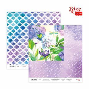 Папір для скрапбукінгу &bdquo;Floral Poem&ldquo; 17 двосторонній 30,48х30,48см 200г/м2 ROSA TALENT