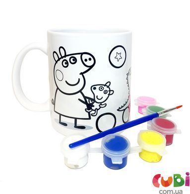 Роспись керамики "Пеппа и друзья". Декоративная чашка TM "Peppa Pig"