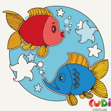 Набор для росписи Цветные рыбки 30 30 см@, 15036-AC