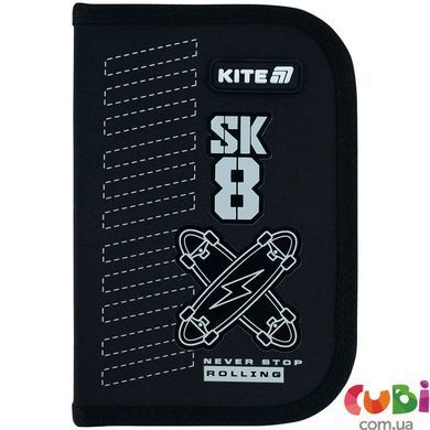 Пенал Kite 1 отделение, 2 отворота, без наполнения 622 Skate (K26-622-4), Чорний