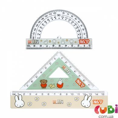 Набор линеек Yes (3 предмета) "Miffy", линейка 15 см (370726)