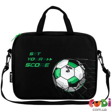 Шкільна текстильна сумка Kite A4, 1 від., 589 Football (K26-589-2), Чорний