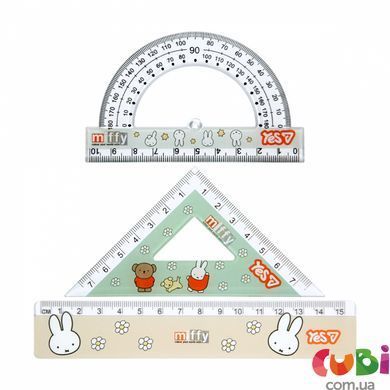 Набор линеек Yes (3 предмета) "Miffy", линейка 15 см (370726)