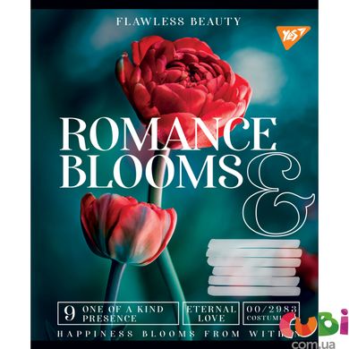 Зошит учнівський А5 18 лінія, YES Romance blooms, 766354