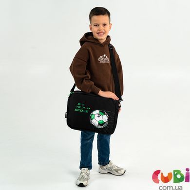 Шкільна текстильна сумка Kite A4, 1 від., 589 Football (K26-589-2), Чорний