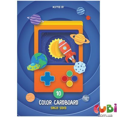 Картон кольоровий односторонній Kite А4 (10арк/ 10кол), папка, Kite (K23-1255)