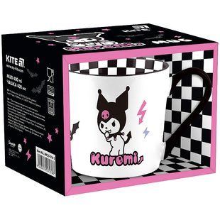 Чашка Kite Kuromi HK25-216-2, 400 мл, черная с принтом