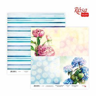 Папір для скрапбукінгу &bdquo;Floral Poem&ldquo; 16 двосторонній 30,48х30,48см 200г/м2 ROSA TALENT