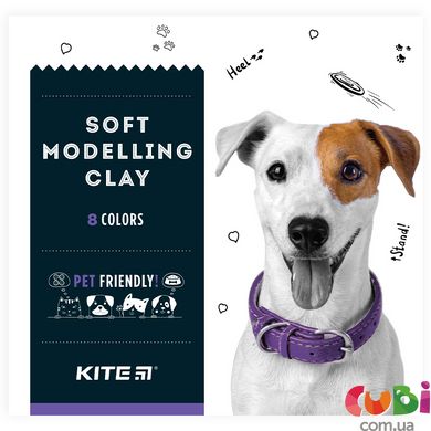 Пластилін восковий Kite Dogs, 8 кольорів, 160 г (K22-082)