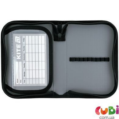 Пенал Kite 1 отделение, 1 отворот, без наполнения 621 Race&Win (K26-621-4), Чорний