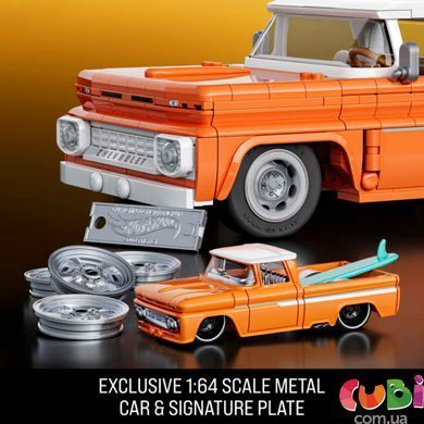 Коллекционная машинка-конструктор Chevy серии Elite Mattel Brick Shop, JFT20, Різнобарвний