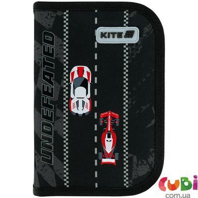 Пенал Kite 1 отделение, 1 отворот, без наполнения 621 Race&Win (K26-621-4), Чорний