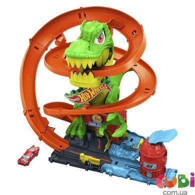 Игровой набор Атака огненного Ти-Рекса Hot Wheels (JBM73)