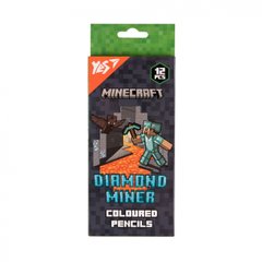 Карандаши цветные Yes 12 цв. "Minecraft. Diamond Miner"
