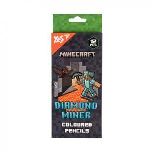 Карандаши цветные Yes 12 цветов "Minecraft. Diamond Miner" (290720)