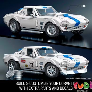 Колекційна машинка-конструктор Corvette Grand Sport серії Elite Mattel Brick Shop, JGR31
