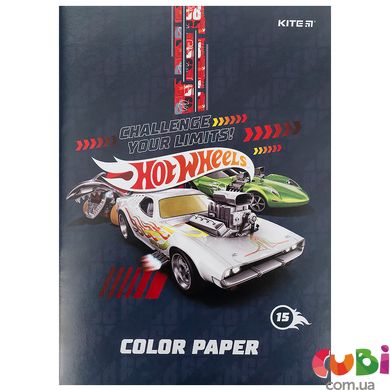 Папір кольоровий двосторонній Kite Hot Wheels HW21-250, принт