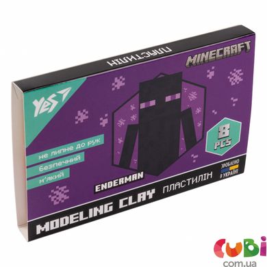 Пластилин YES, 8 цв., 160г Minecraft (540634)