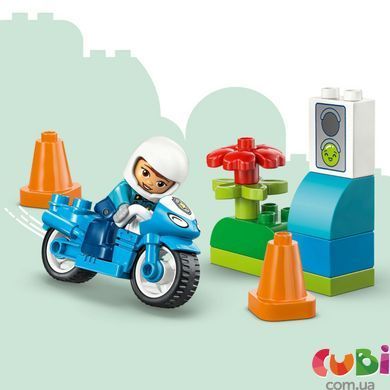 Конструткор LEGO DUPLO Town Синий полицейский мотоцикл (10471)