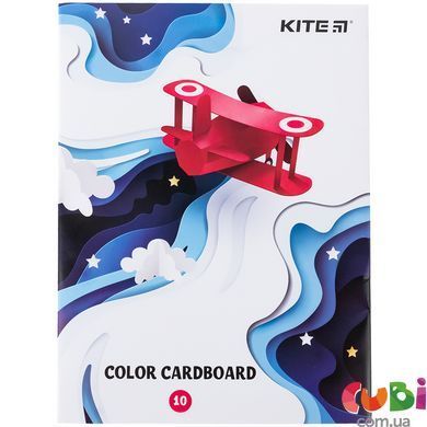 Картон кольоровий односторонній Kite А5 (10арк/ 10кол), слайдер, Kite (K24-1257)
