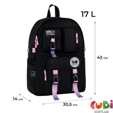 Рюкзак GoPack Education Teens 2500L чорний, градієнт (GO26-2500L-2)