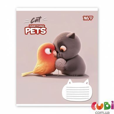 Тетрадь ученическая Yes Cat and pets А5 12 кос. (768702)