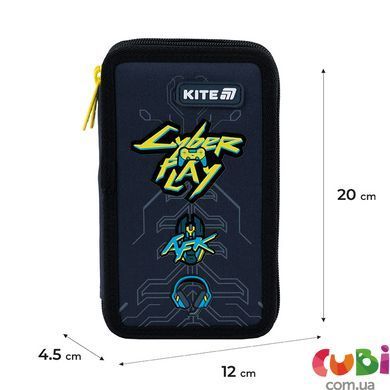 Пенал без наповнення Kite Cyber K25-623-4, 2 відділення, комбінований