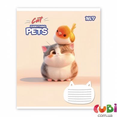 Тетрадь ученическая Yes Cat and pets А5 12 кос. (768702)