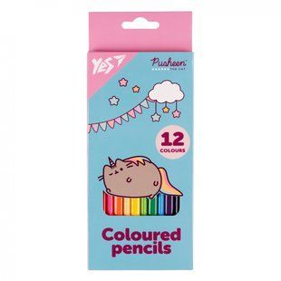 Карандаши цветные Yes 12 цветов "Pusheen" бирюзовый (290721)