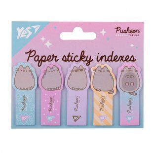 Індекси паперові Yes "Pusheen", 55х22мм, 100 шт (5x20) (170417)