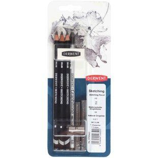 Набір матеріалів для графіки Sketching Graphitone, 8 предметів, в блістері, Derwent, 700663