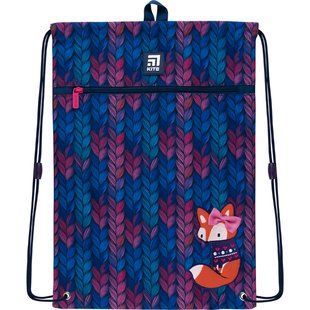 Сумка для обуви с карманом Kite Education Лиса K22-601M-7, комбинированый