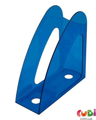 Лоток пластиковый для бумаг вертикальный Радуга, JOBMAX, голубой (80615)