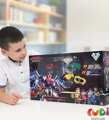 Ігровий набір Dinoster - Швидка трансформація (4 робота, аксесуари), комбінований