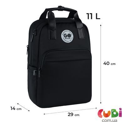 Рюкзак GoPack Teens 122M-1, Чорний