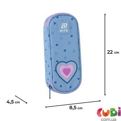 Пенал Kite Lovely K25-599-11 для девочек с ярким дизайном, комбинированый