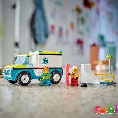 Конструктор дитячий ТМ Lego Карета швидкої допомоги й сноубордист (60403)