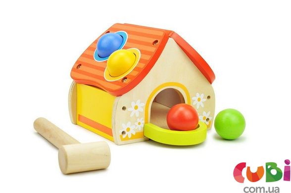 Дерев'яна іграшка Top bright Будинок з м'ячиками та молотком (6947)
