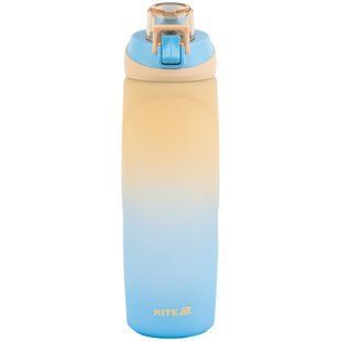 Пляшечка для води Kite (K26-1200-1), 760 мл, бежево-синя, бежевий; синій
