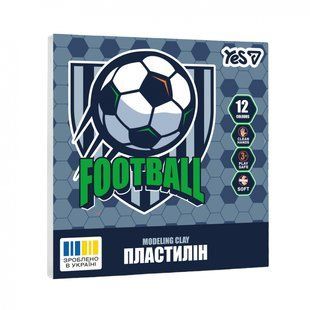 Пластилин Yes, 12 цветов, 240г "Football" (540714)