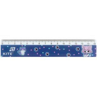 Линейка пластиковая Kite Be Friends, (K26-090-1), 15 см, Сиреневый