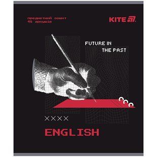 Тетрадь предметная Kite Techno K25-240-8, 48 листов, линейка, английский язык
