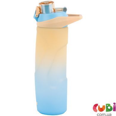 Пляшечка для води Kite (K26-1200-1), 760 мл, бежево-синя, бежевий; синій