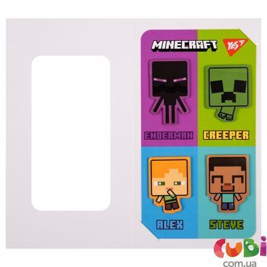Закладки стикеры Yes "Minecraft", пластик, 80 шт (4х20) (170418)